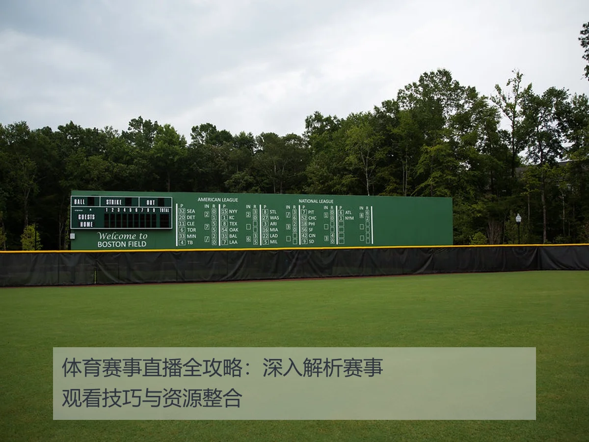 体育赛事直播全攻略:深入解析赛事观看技巧与资源整合